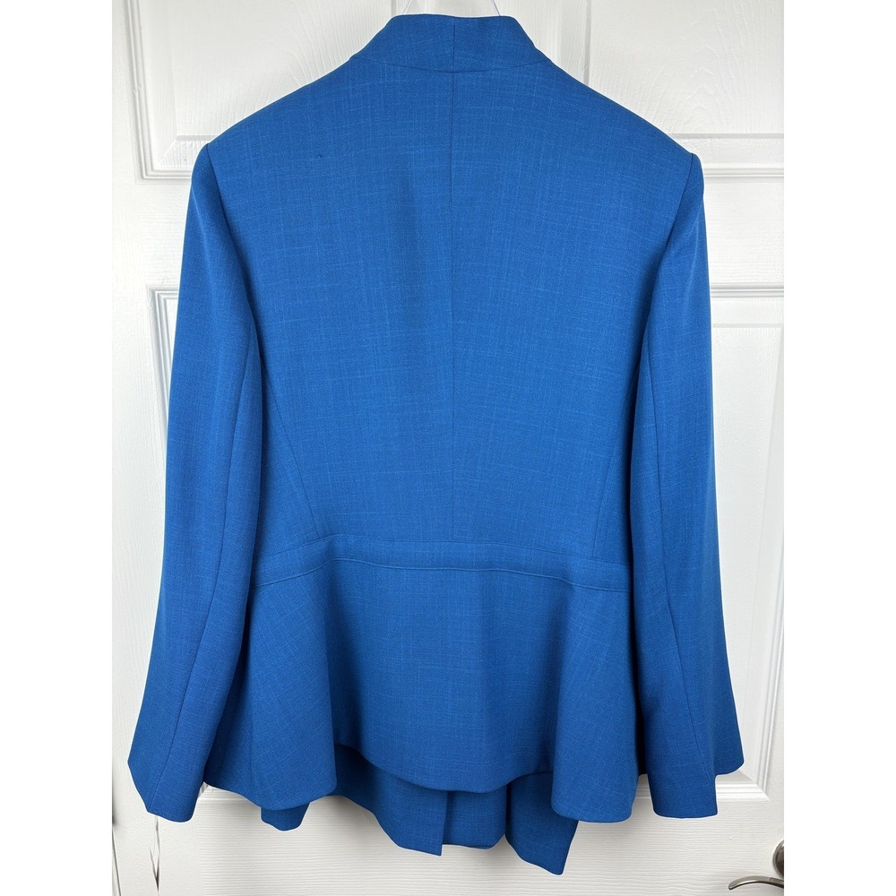 John Meyer Skirt Suit Set Womens 18 Blue Crepe Jacket Skirt Lined Career NEW - Picture 7 of 16